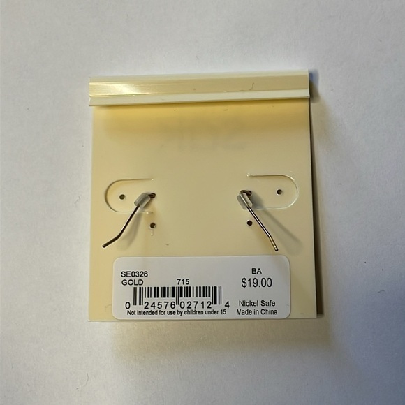 NWT The Sak Hammered Tear Drop Dangle Earrings Gold Tone - Picture 3 of 4